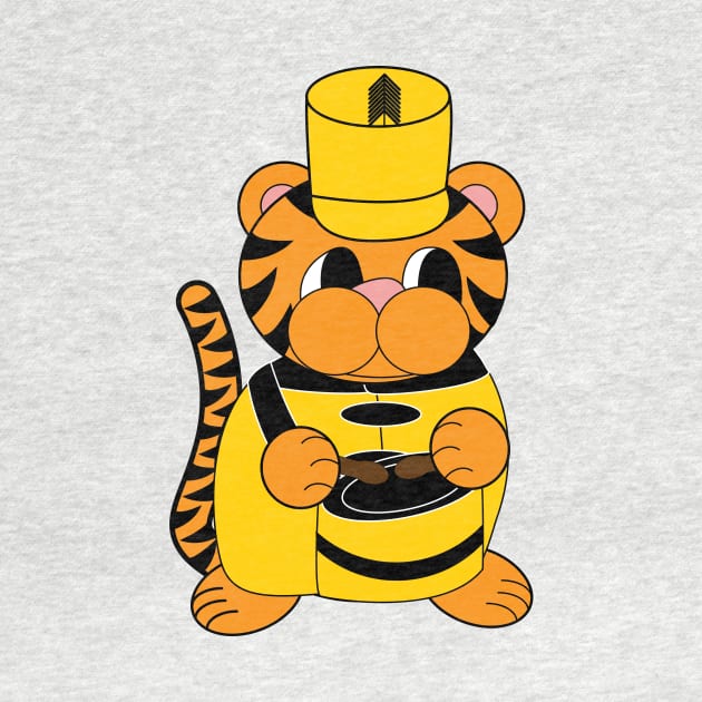 Marching Band Tiger Drum Yellow and Black by Beautiful Cuteness